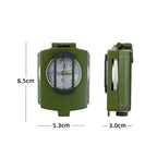 Tactical Metal Sighting Compass with Luminous Dial for Hiking Camping, Camo/Army Green/Black