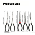 1pc 11-inch High Quality Long Nose Pliers with Curved and Straight Tips - Ideal for Industrial, DIY Applications and Car Repair