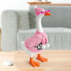 Desk Goose Outfit for Mini Goose Statue Knitted Sweater and Hat Costume Set for Party Supplies