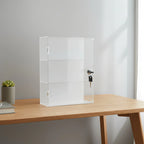 Acrylic storage cabinet used for locking cosmetics and perfume lipstick small items is handmade, dust-proof, anti loss