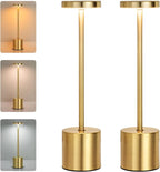 LED Touch Sensor Table Lamp USB Rechargeable Portable Night Light, Gold/Rose Gold/Silver/Black