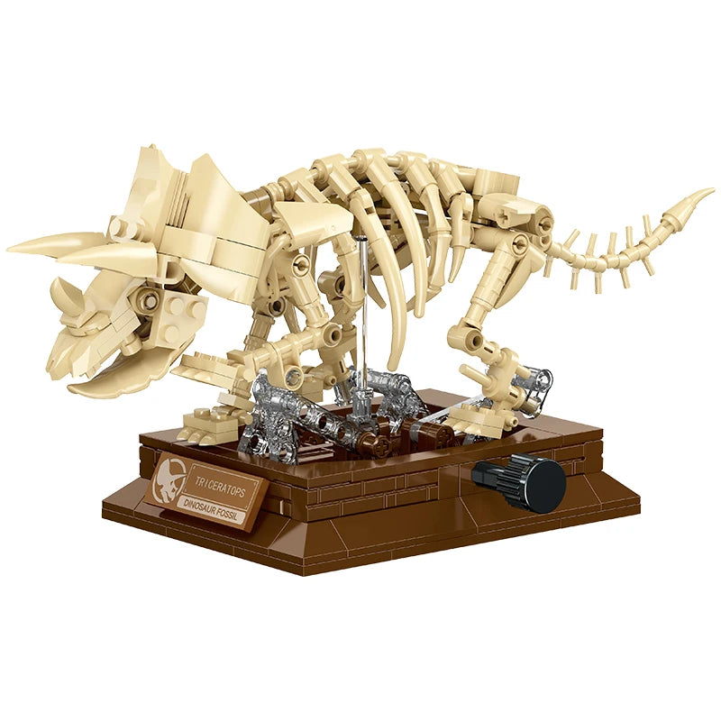MOC Dinosaur Series Triceratops Tyrannosaurus Rex Keel Model Ornament Children's Puzzle Assembly Toy Gift Building Block