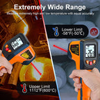 NJTY T600 T600A Digital Infrared Thermometer Gun -58°F to 1112°F (-50℃ to 600℃) Professional Industrial Laser Temperature Gun