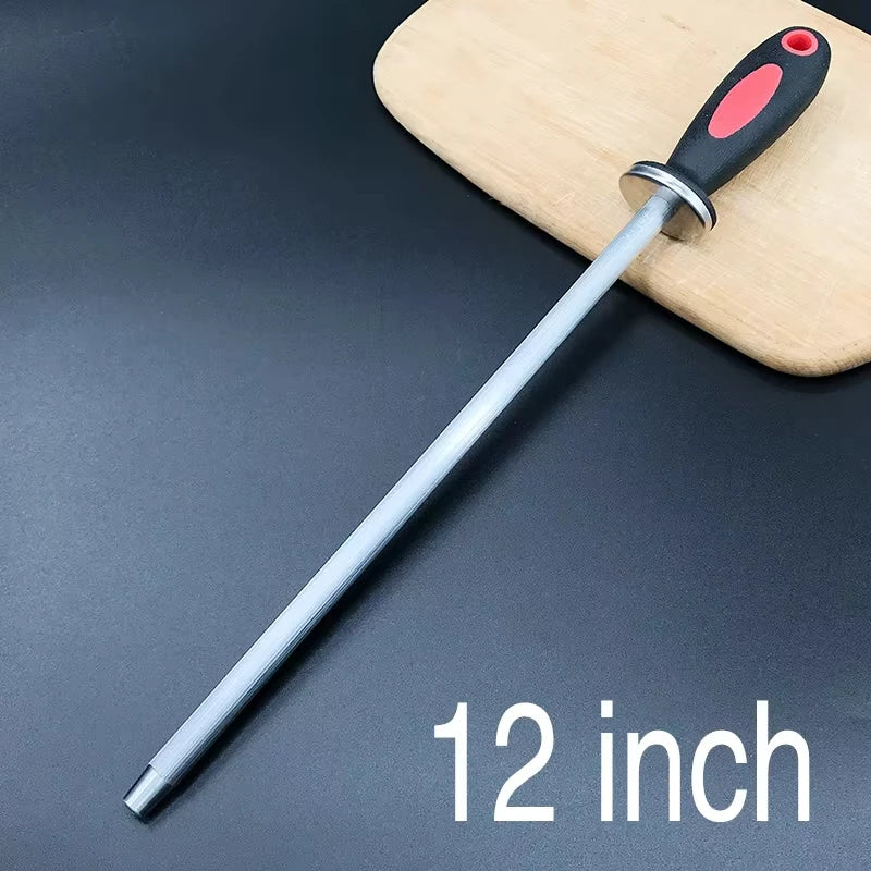 8/10/12 Inch Professional Ceramic Knife Sharpener Rod Durable Knife Grinder With Non-Slip Handle Kitchen Knife Sharpening Blade