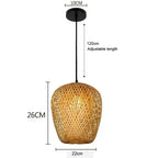 Newest Bamboo Pendant Lamps Ceiling Lights Rattan Wicker Lustre Hand Knit Braiding Suspended Home Dining Braided Decoration HOT