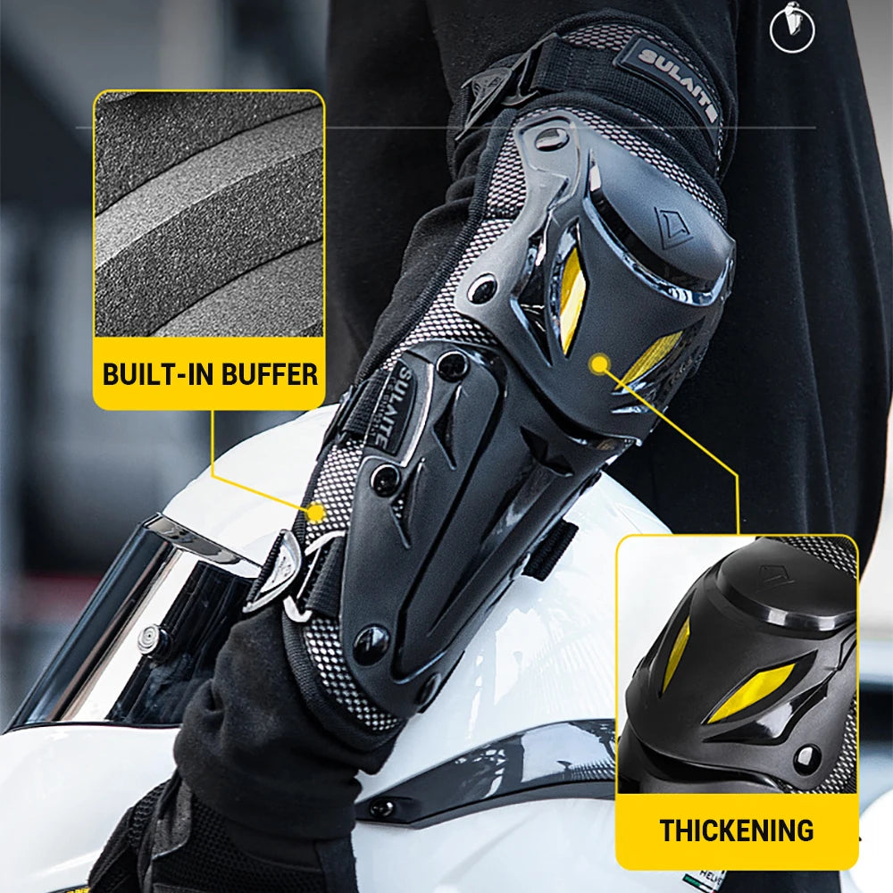 Motorcycle Knee Pad Elbow Protective Combo Knee Protector Equipment Gear Outdoor Sport Motocross Knee Pad Ventilate Four Seasons