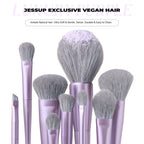 Jessup Makeup Brushes Set 4/6/7/10/14/15pcs Foundation MakeUp Brush,Face Eyeshadow Blending Highlighting Concealer,Luxury Purple