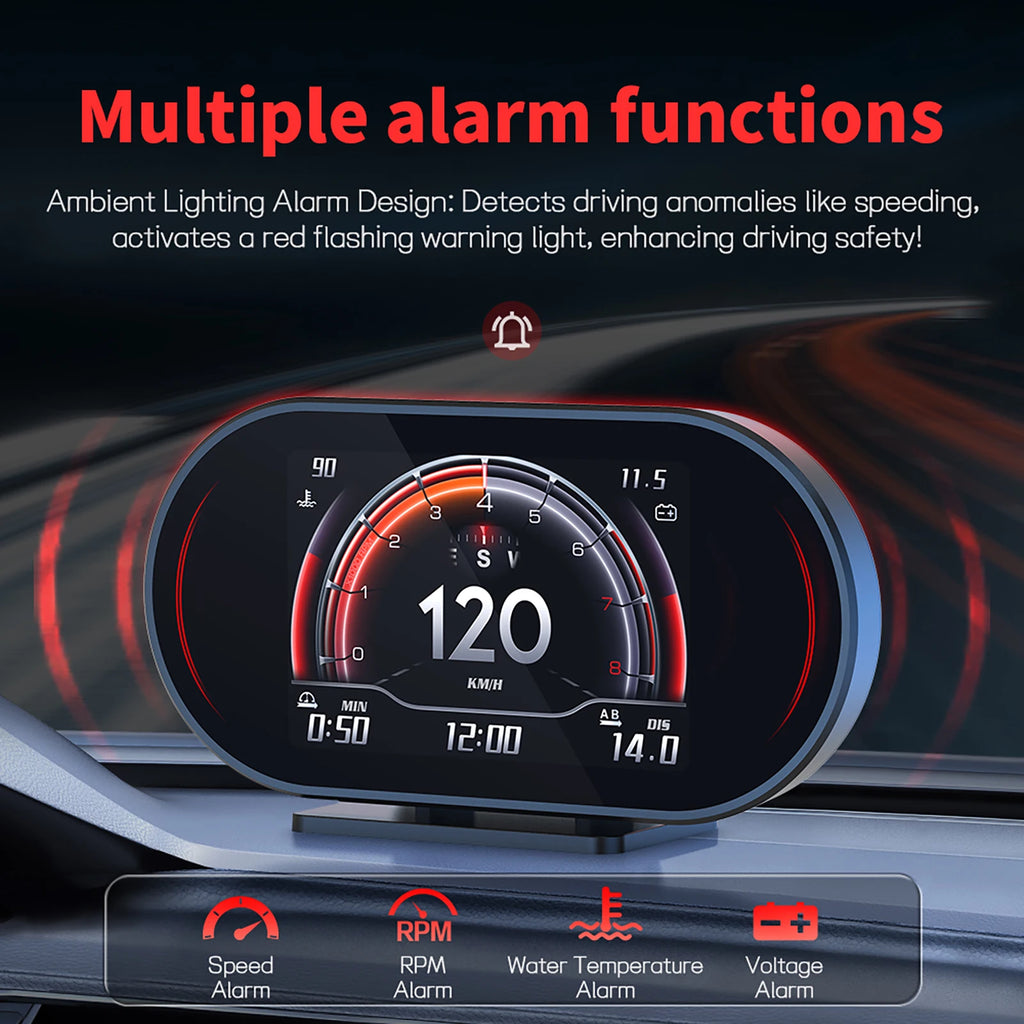 Car GPS+OBD HUD LCD Display OBD2 Head Up Display Car Electronics Accessories Speed Fuel Level RPM Voltage Water Temperature P27