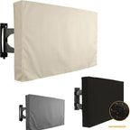 Weatherproof Dust-proof Outdoor TV Cover Beige 32" 36" 40" 46" 50" 55" 60" 65" Protect TV Screen Garden Patio Outdoor TV Cover