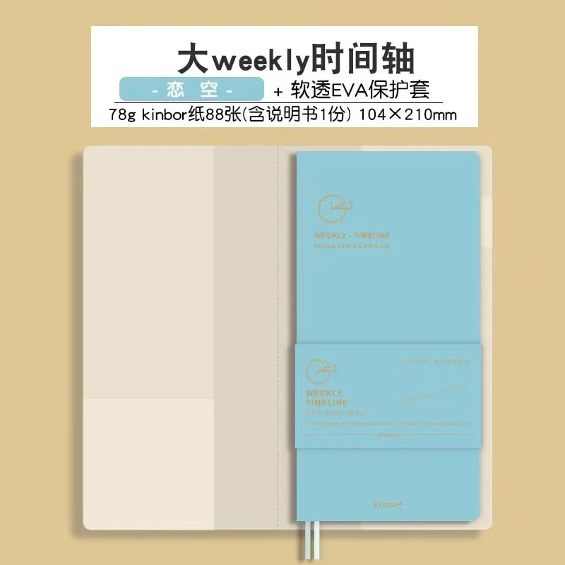 Kinbor 2026 Weekly Planner Pocket Size Notebook Week Plan Notepad Schedule Planning Book Punch Efficiency Manual Daily Writing