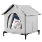 All-Season Waterproof Cat House with Winter Warm & Summer Cool Pet House Foldable Shelter for Indoor & Outdoor USE