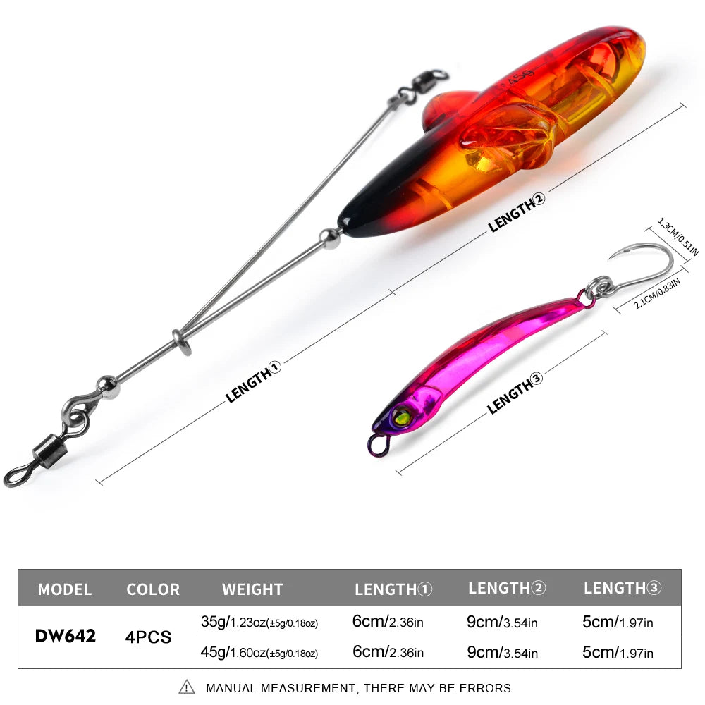Proberos 35/45G Topwater Fishing Lure Popper Artificial Pencil Hard Bait  Long-range Cast Floating Fishing Tackle Swimbait