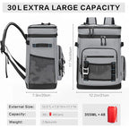 30L Waterproof Insulated Cooler Backpack, Leakproof Soft Cooler Rucksack, 35 Cans