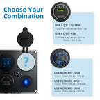 12v Usb Dual Car Cigarette Lighter Socket Charger Mobile Phone Power Waterproof Usb Port Adapter 5v Sockets Voltmeter Digital