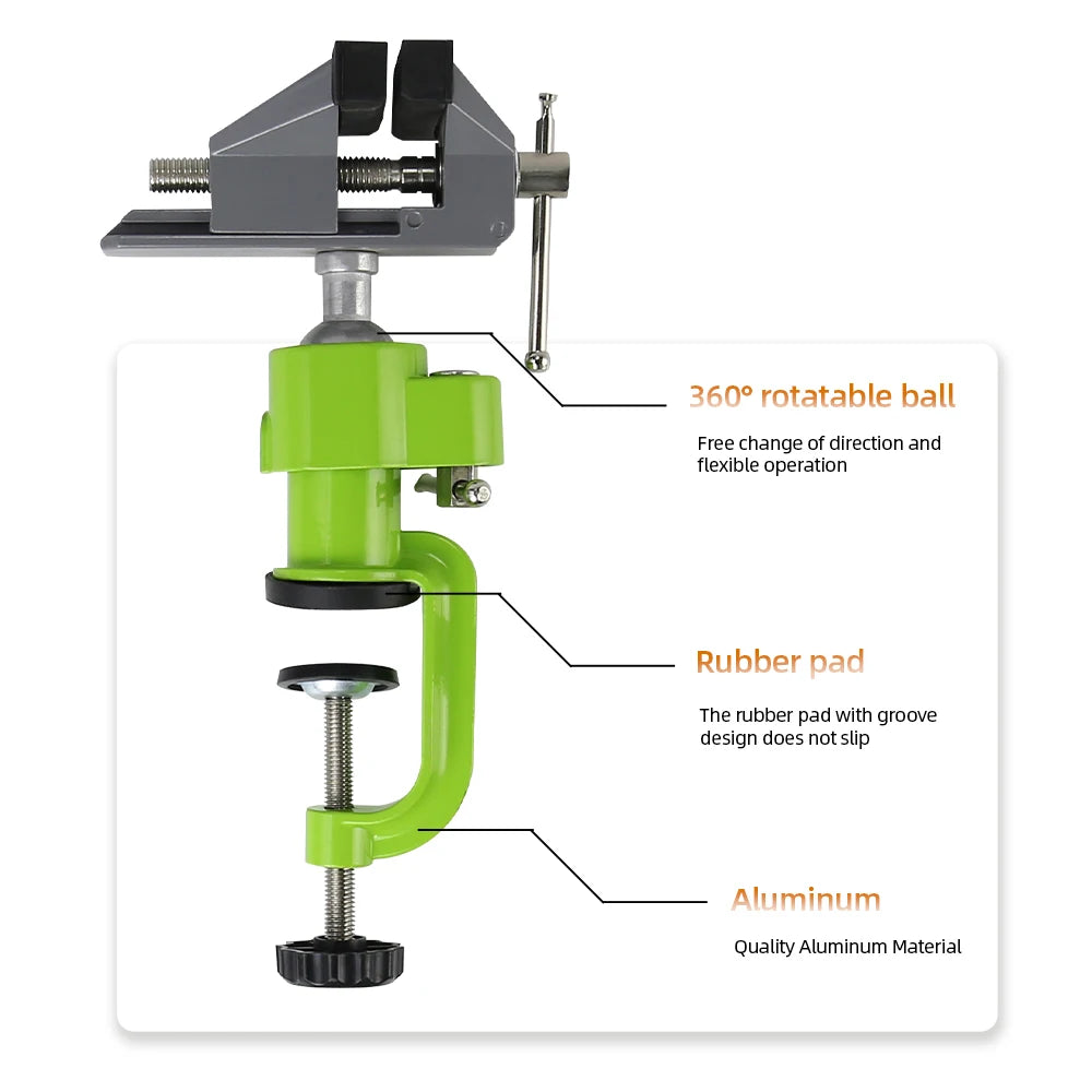 Allsome 3" Universal Table Vise Tilts Rotate 360° Universal Work BG-6267A