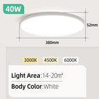 Led Ceiling Lamp 110-265V Ultra Thin Panel Led Light for Living Room Bedroom Indoor Lighting 20W 30W Square Round Ceiling Lights