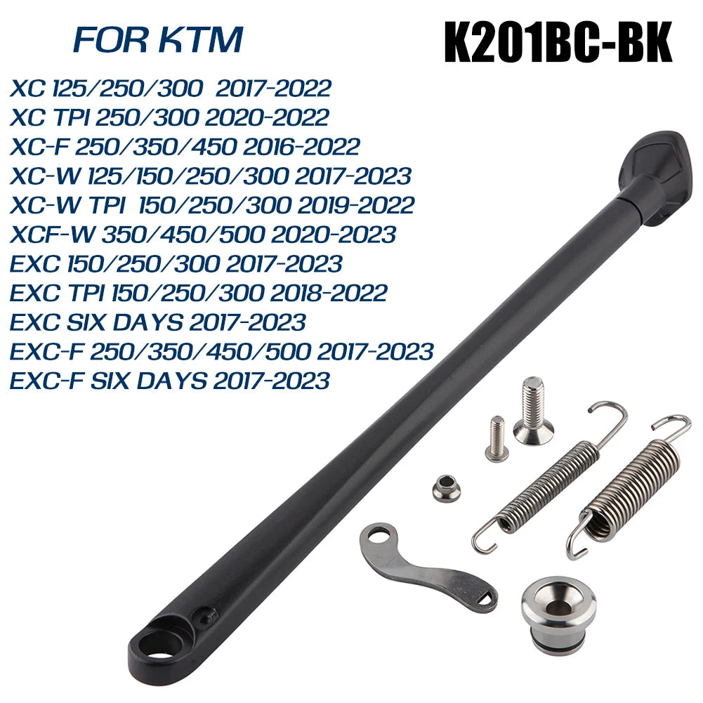 For KTM 125 150 250 300 350 450 500 530 XC XC-F XC-W XCF-W EXC EXC-F TPI Six Days 2008-2025 Motorcycle Side Stand Kickstand Kit