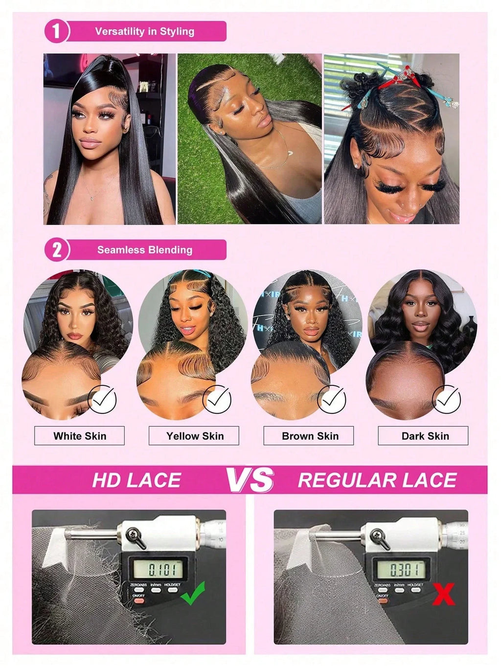 40 46 Inch 13x4 13x6 Full Frontal HD Transparent Lace Long Deep Wave Brazilian Remy Human Hair Pre plucked Wigs 200 Density