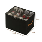 1pc Multiple Lattices Shoes Storage Box Foldable Separated Shoes Box Large Capacity With Handle Shoe Dispenser Shoes Organizer