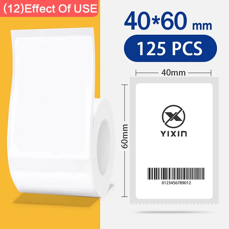 Niimbot  B1 White Sticker 3/5/10 Rolls Waterproof Paper Adhesive Label White Anti-Oil For B1 B21 Mini Thermal Printer Tape