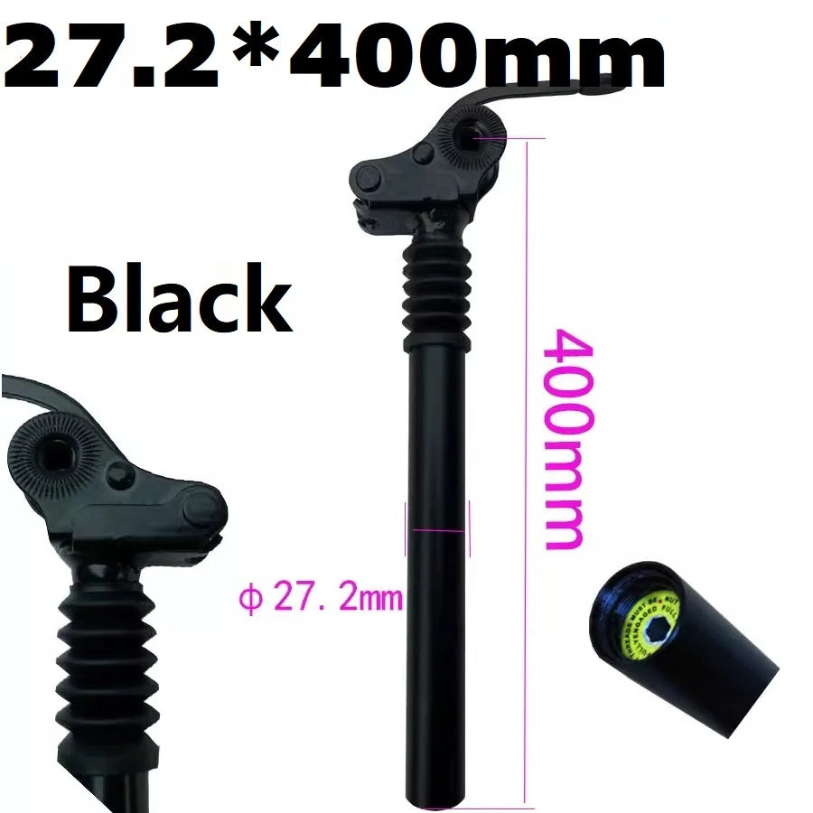 Electric Folding Bicycle E-Bike Shock Absorber Seatpost 25.4mm 27.2mm 28.6mm 31.8mm 33.9mm 34mm 300mm 350mm Bike Shocks SeatPost