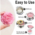 5Flower Candle Mold Set，3D Floral silicone candle mold，Used for candle making，Daisy、Peony、Rose、Tulip flower mold