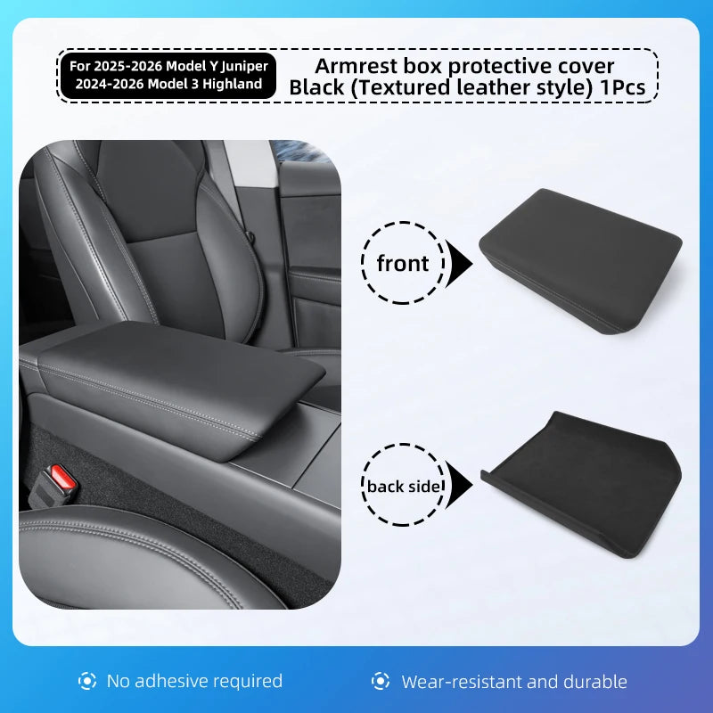 For Tesla Model 3 Highland Y Juniper Armrest Box Protect Cover Center Console Anti-Scratch 2026 2025 Car Accessories