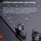 FiiO FH11 In-Ear Wired Earphones, Black, 0.78mm 2-Pin Detachable Cable HiFi