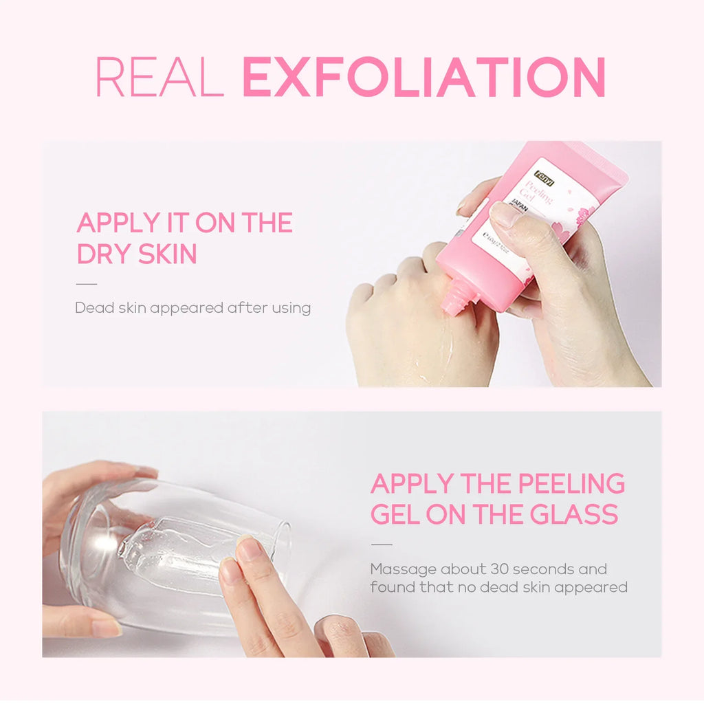 Sakura Face Deep Cleaning Exfoliating Gel Skin Care Whitening Moisturizer Repair Facial Scrub Skin Care 60g