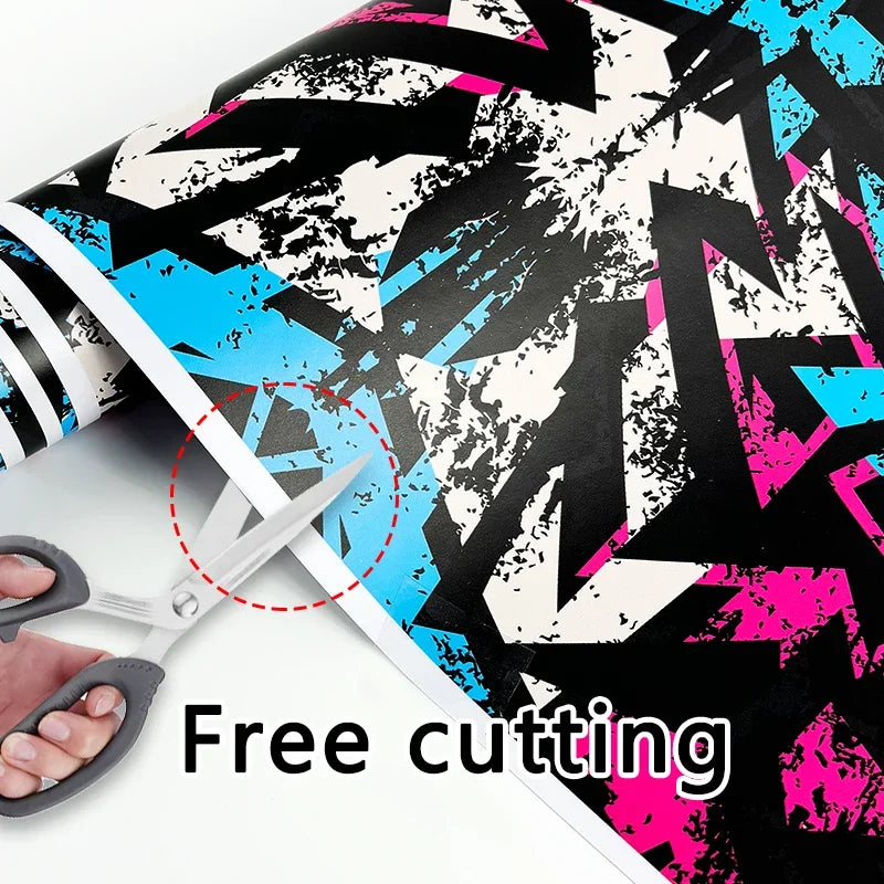 Car Graffiti Painting Films for Auto Body Hood Rearview Mirror Motorcycle Bike Graffiti Sticker Decor Waterproof Vinyl Wrapping