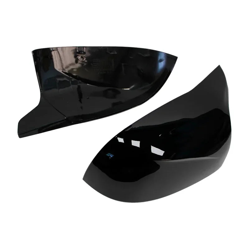 BMW X3 X4 X5 X6 Side Mirror Cover Caps Bright Black Carbon Fiber Style 2014-2018
