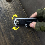 Multi-functional Mini crowbar 9 in 1multi-tool adjustable wrench EDC caliper Measuring ruler Pry bar Pocket outdoor camping tool
