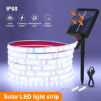 24V Solar Led Strip Light 2835 120LEDs/m Outdoor IP68 Waterproof Red Green Blue Pink Warm White Self-adhesive Garden Decor Lamps