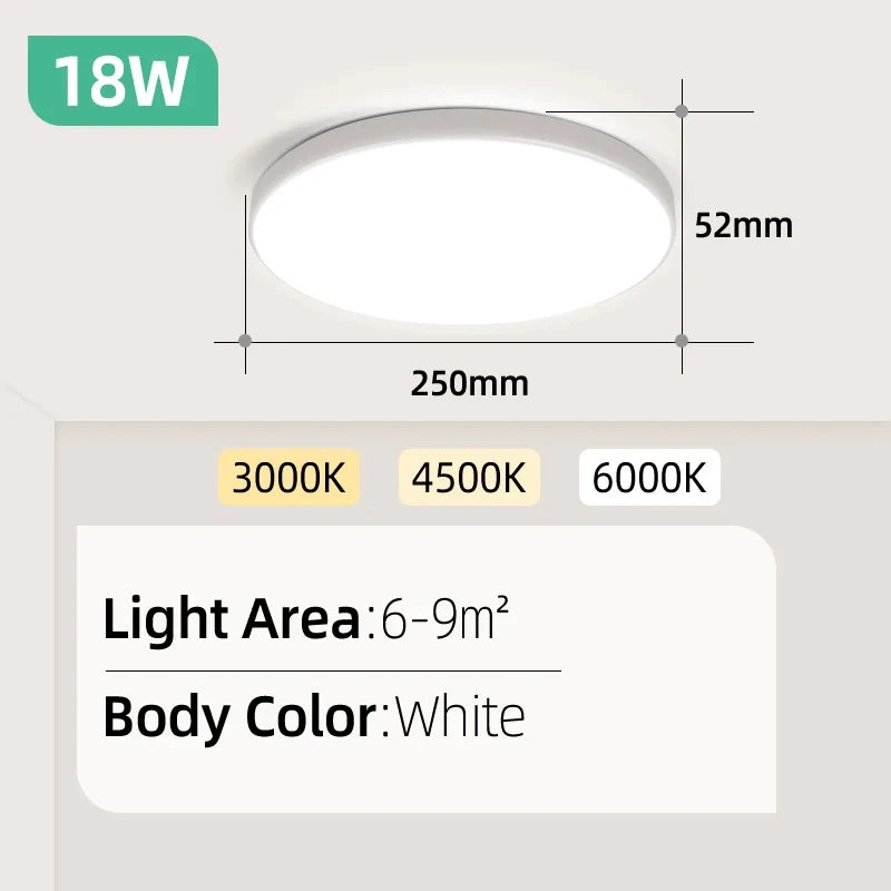 White 18W 220V / 2PCS / Cold White