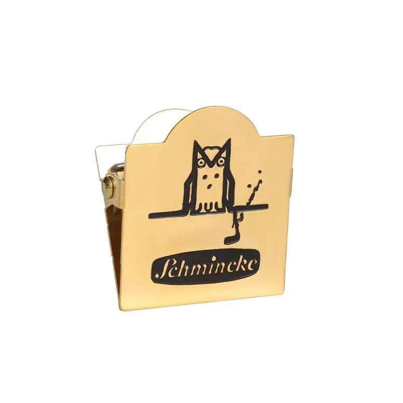 Classic Owl Brass clips Painting Fixed Paper bag clip Document Bill clip Multi-purpose ledger clamp