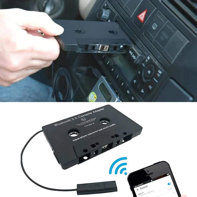 Bluetooth 5.0 voiture Audio stéréo Cassette véhicule Bluetooth bande Cassette lecteur voiture MP3 mains libres Phonebook pour Ip