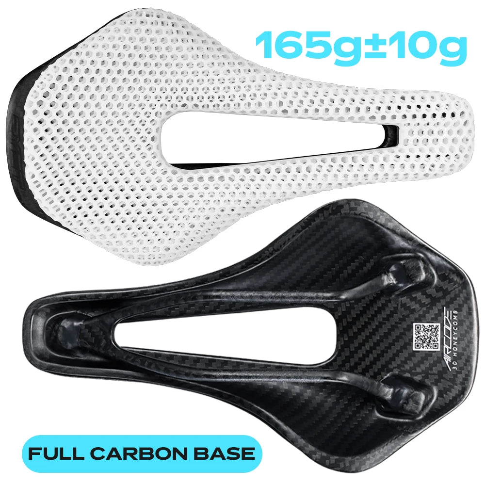 RYET Full Carbon 3D Printed Saddle Ultralight Hollow Comfortable Breathable MTB Road Racing Bike Cycling Seat Bicycle Accessory