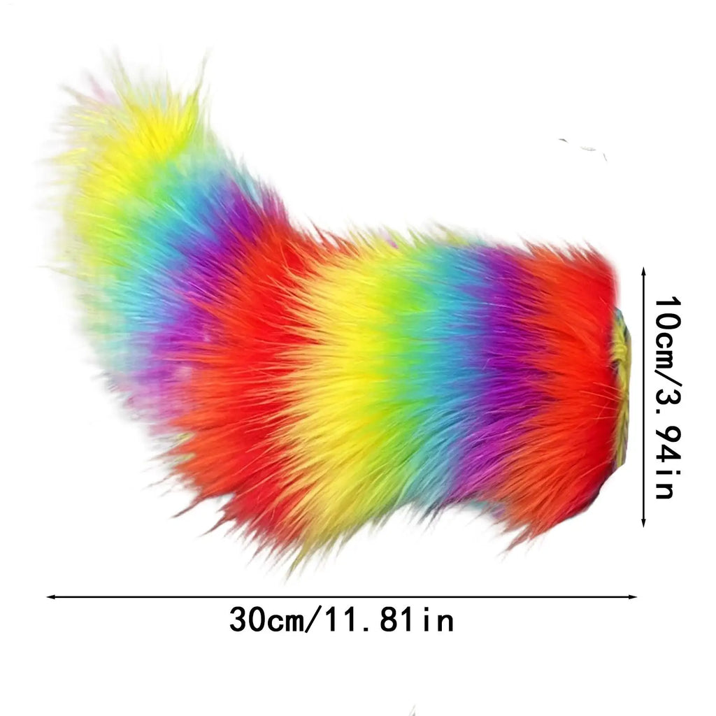 Moving Furry Tail 1PC Remote Control Wagging Plush Animal Tail Car Trunk Decoration Cosplay Role Play Prop for Halloween Party