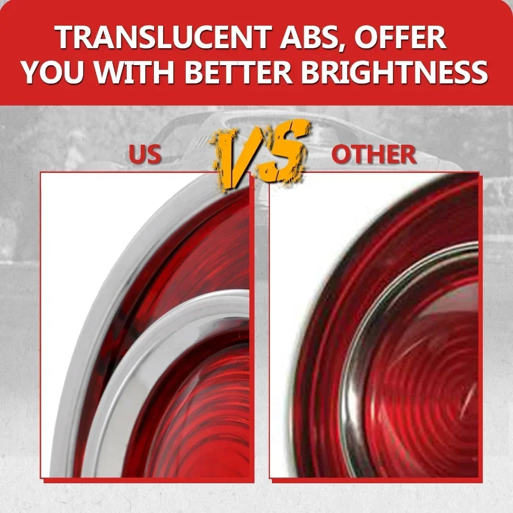 4pcs Tail Light & Reverse Backup Light Lens Kit Red for Chevy Corvette C3 1975-1979