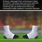 Football cleat covers spats 1 pair slip resistant high elastic foot covers solid color