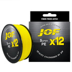 JOF X12 500M 300M Braided Fishing Line 12 Strands MultiColor Multifilament Saltwater PE Line 20 24 35 40 50 65 80LB