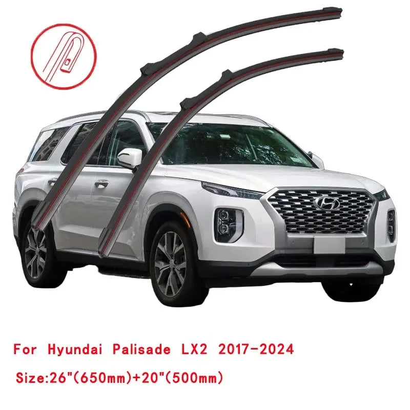 Front Windshield Wiper Blades 2pcs for Hyundai Palisade LX2 2017-2022
