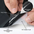 Ultra Gloss PET Piano Black Vinyl Wrap Film Sticker Auto Decoration Accessories Glossy Black Self Adhesive Vinyl Bubble Air Free