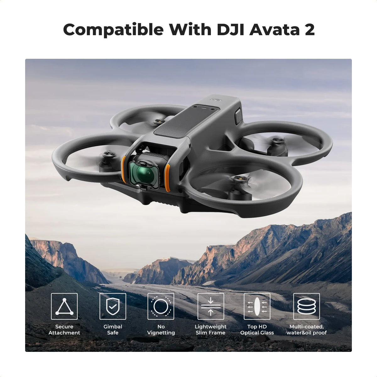 K&F Concept DJI Avata 2 Filter Set UV CPL ND8 ND16 ND32 ND64 Multi-Coated
