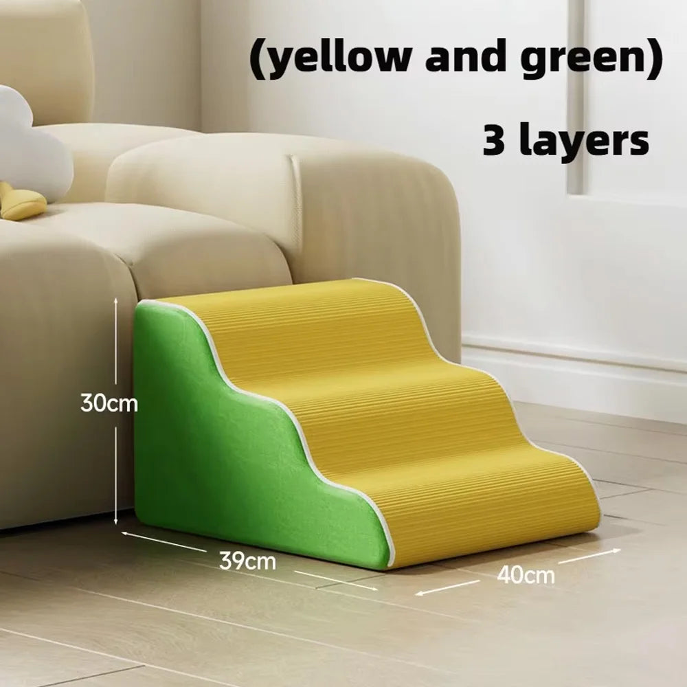 3/4/5 Step Dog Cat Ramp Ladder Pet Stair Memory Foam Sponge Dogs Sofa Removable Washable Training Pet Ramp Stairs Pet Supplies