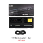 ALIENTEK T80 T80P Soldering Iron Adjustable Temperature Tool DC 20V 80-450℃ Precision Repair Station PD 100W Portable Heat Tool