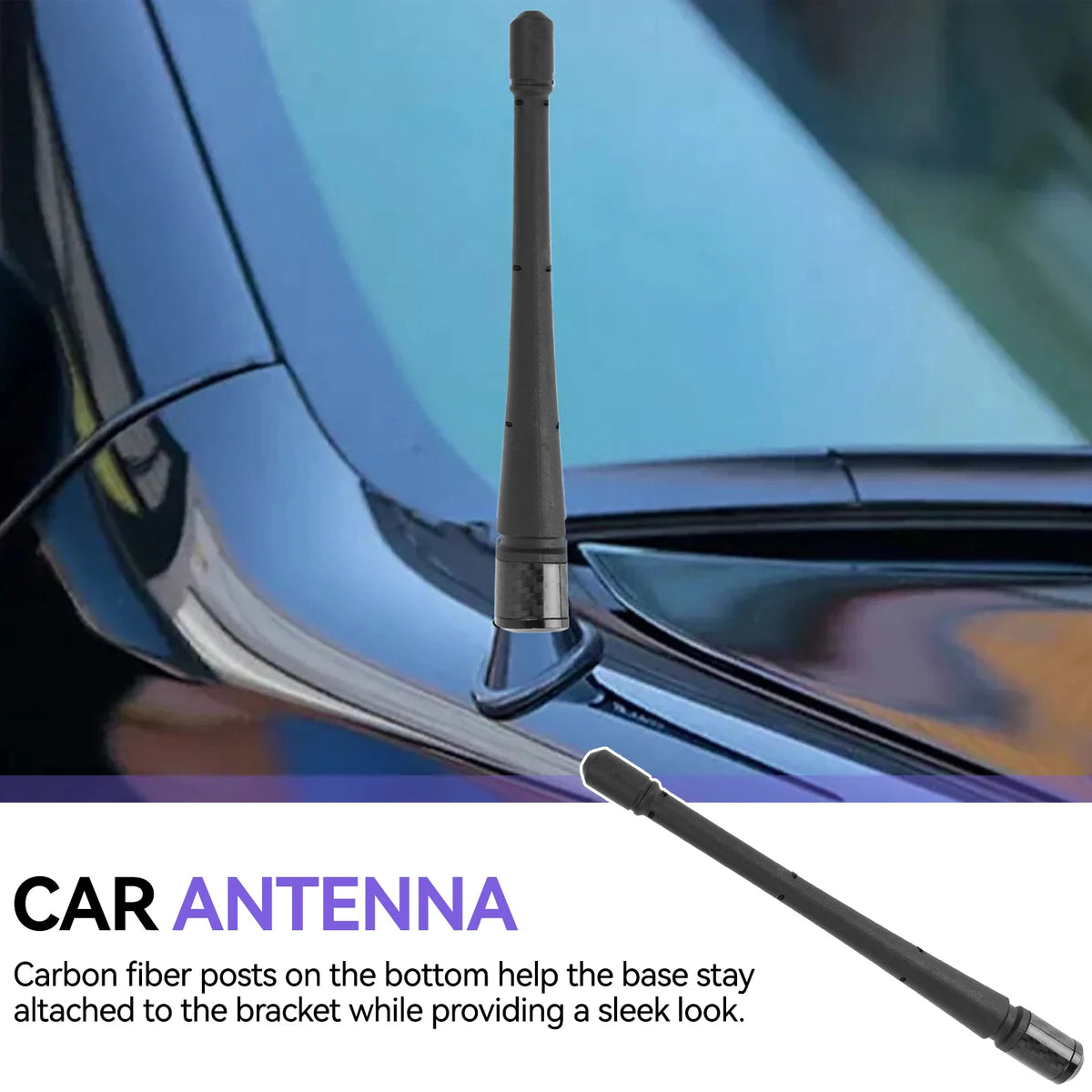 7 inches Shoet Car Antenna Mast Radio AM/FM For Chevrolet Silverado 1500 2006-2024 Ford F150  Harley Davidson New