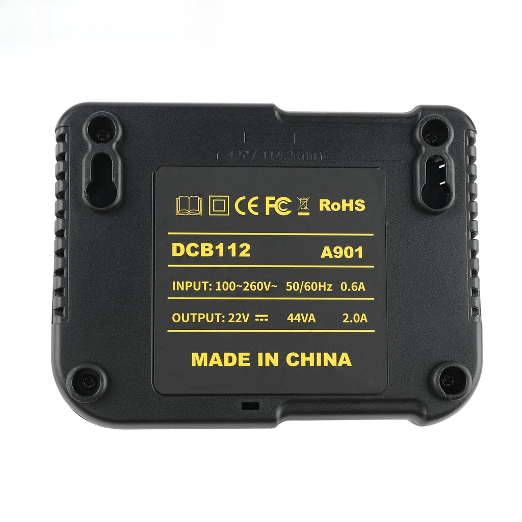 DCB112 Battery Charger For Dewalt 10.8V 12V 14.4V 18V 20V DCB206 DCB205 DCB204 DCB203 DCB120,DCB107 DCB115 DCB105(No battery)