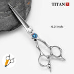 Titan CNC Skill 5.5,6.0inch Hairdress Professional Barber Tools Hair Salon Cutting Thinning Hair Scissors
