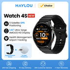 HAYLOU Watch 4S(HF012) GPS Smartwatch 1.43” HD AMOLED 5 Satellite GPS Positioning 120+ Workout Modes Sport Fitness Smart Watch
